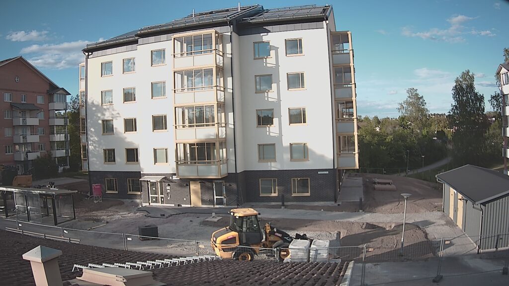 Bild från bygget som uppdateras var trettionde minut.