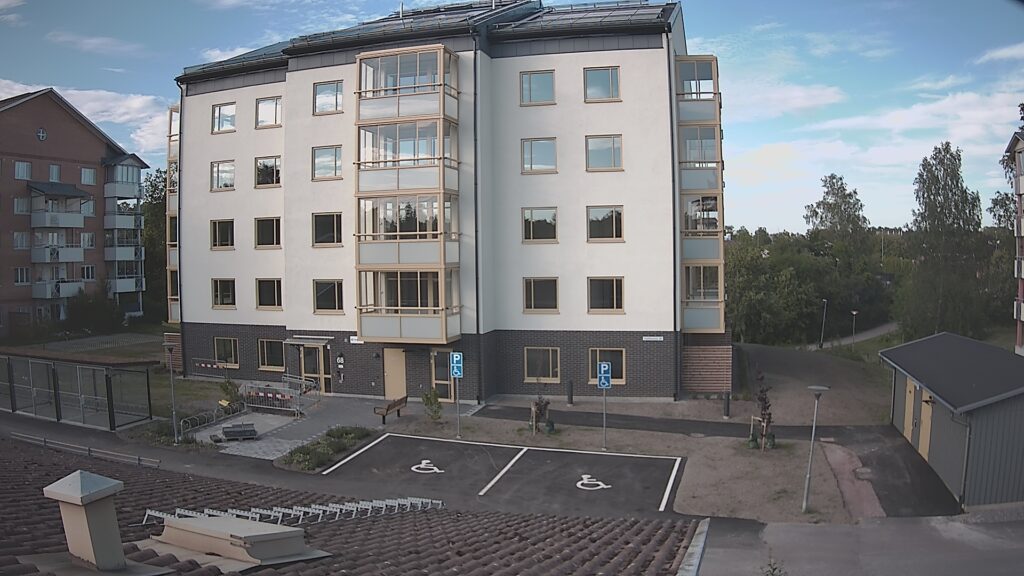 Bild från bygget som uppdateras var trettionde minut.