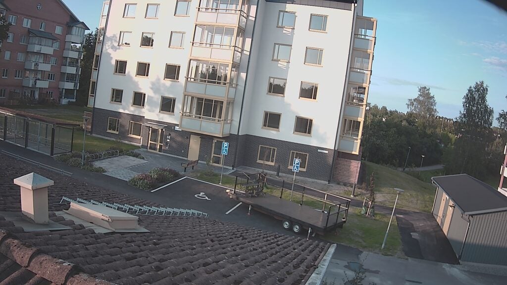 Bild från bygget som uppdateras var trettionde minut.