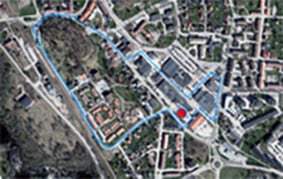 över Centrum och Knektbacken